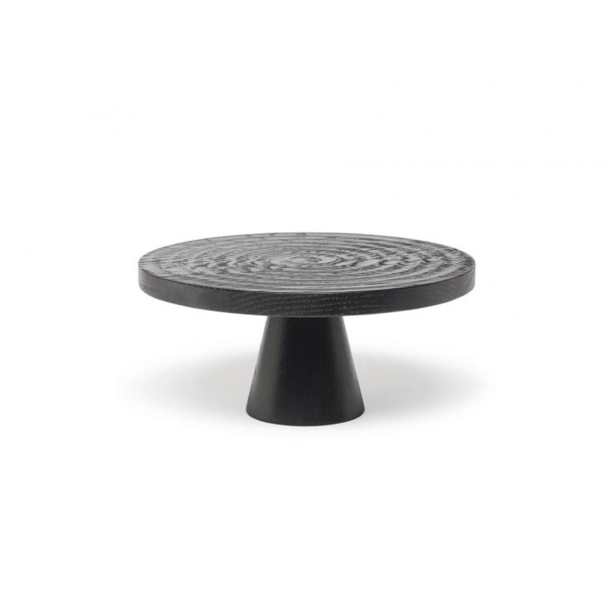 DUTCHDELUXES Serveringsfat med stett Ø25xH11cm | Eik | Dark
