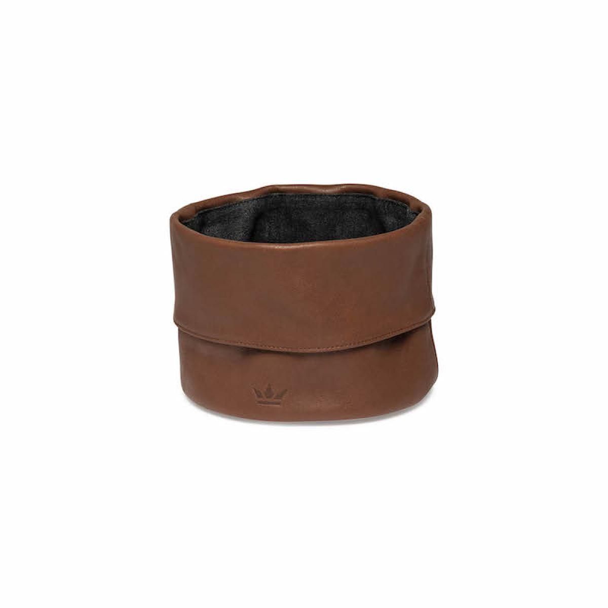 DUTCHDELUXES Brødkurv Ø20cm H15cm, Vintage Cognac