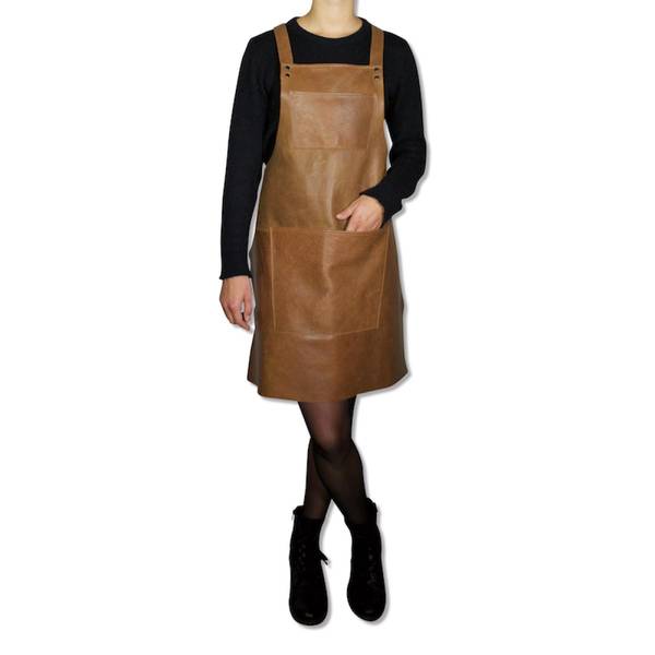 Hovedbilde DUTCHDELUXES Suspender Forkle i skinn | Vintage Cognac