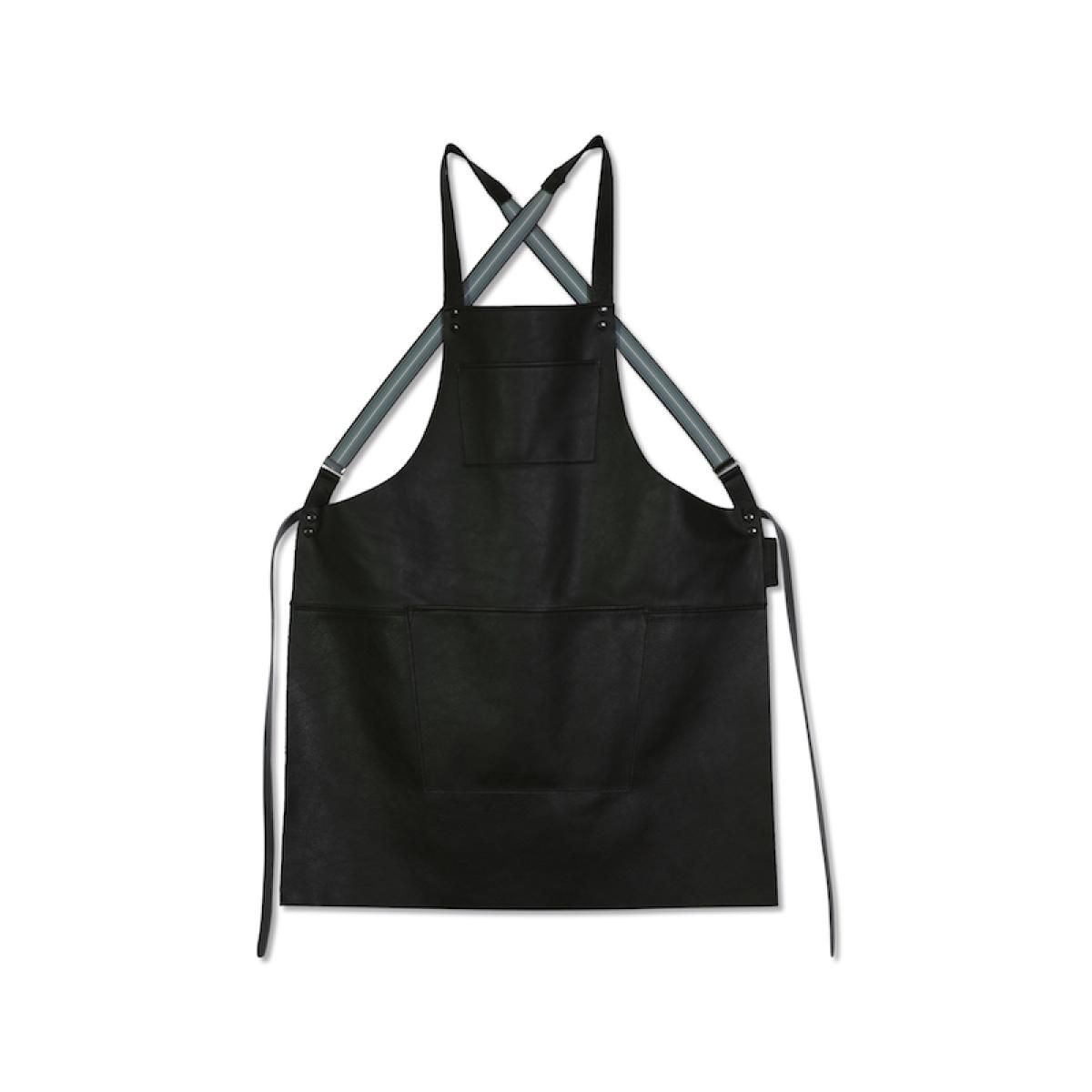 DUTCHDELUXES Suspender Forkle i skinn | Sort