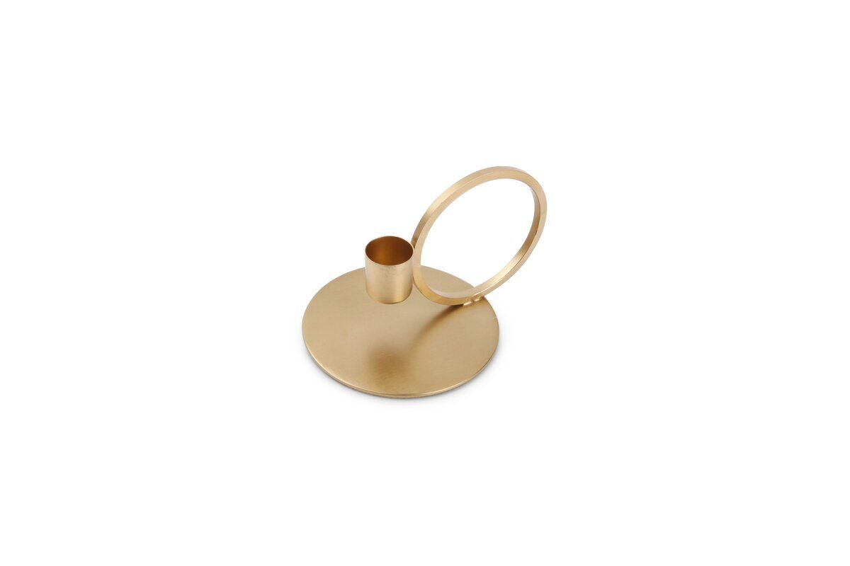 SP COLLECTION Pillar Lysestake 10xH9cm 1 stk, Metal Gold Pillar