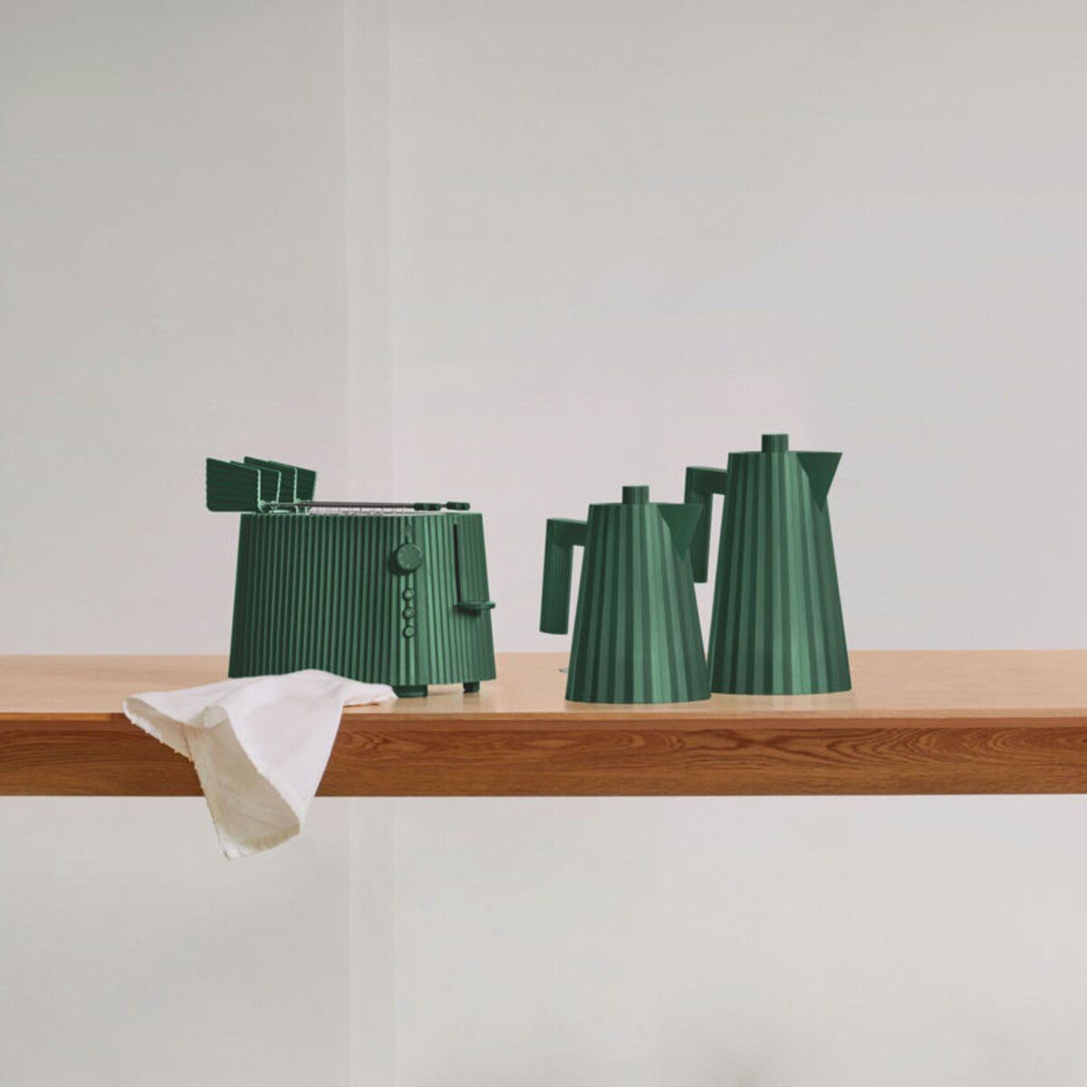 ALESSI PLISSÉ Brødrister 2-skiver, grønn