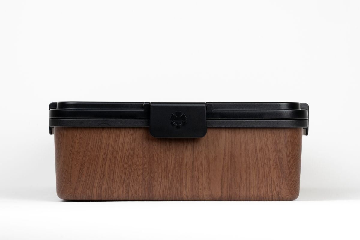 PLATTERBOX Walnut | Smart matboks med rom for piknik