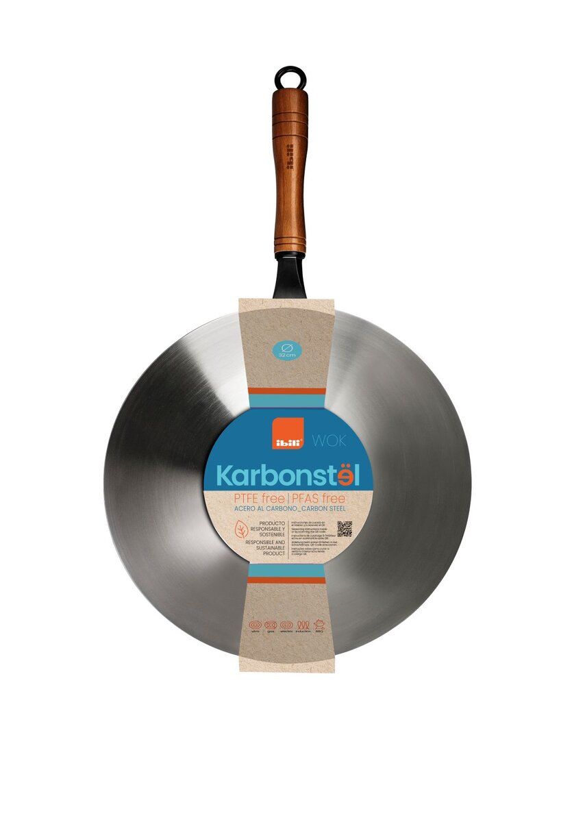 IBILI Wok karbonstål 32cm