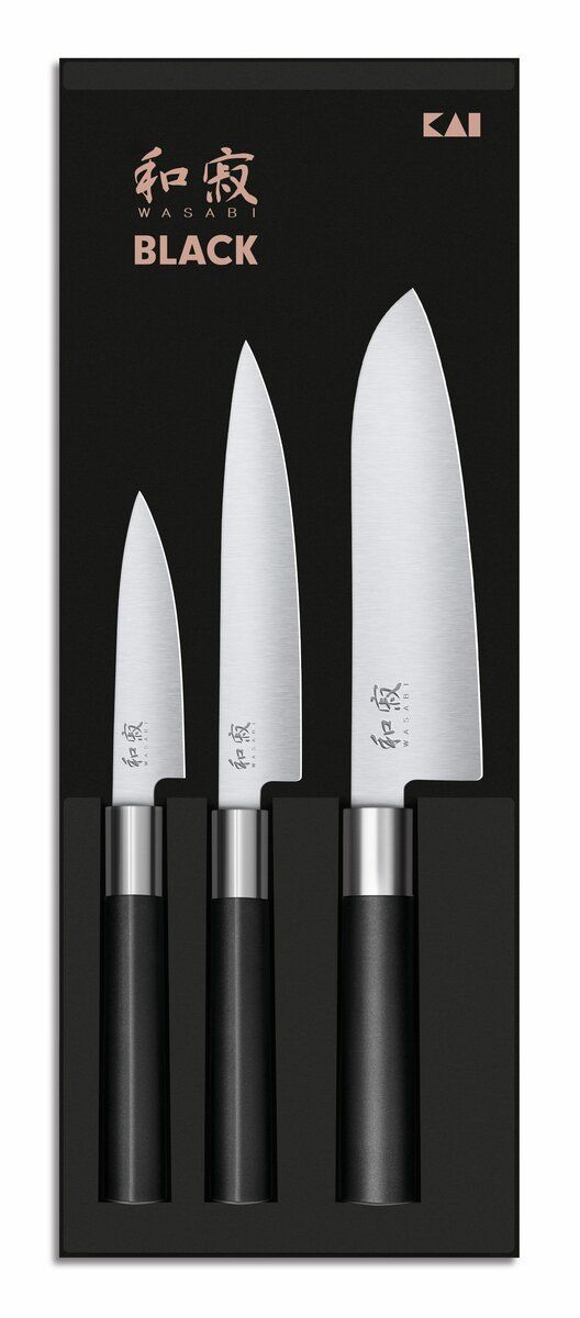 KAI WASABI BLACK Knivsett (6710P + 6715U + 6716S)