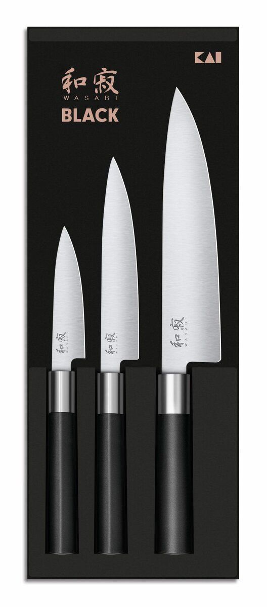 KAI WASABI BLACK Knivsett (6710P + 6715U + 6720C)
